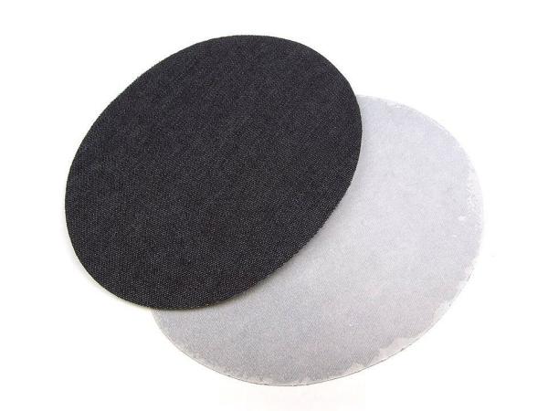 Bügelflicken Oval Schwarz